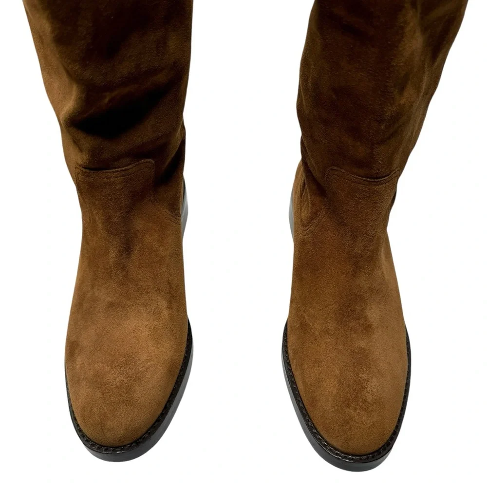 J. Crew | Brown Suede Over The Knee Riding Boots 9.5